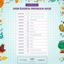 a schedule for leon ilkokulu program akişi