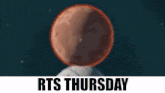 a poster for rts thursday shows a partial eclipse
