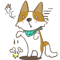 a brown and white dog with a scarf around its neck is standing on its hind legs