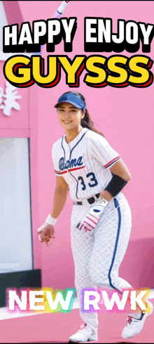 a baseball player with the number 33 on her uniform