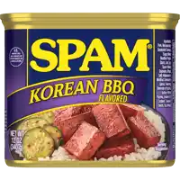a can of spam korean bbq flavored is shown