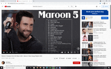 a screenshot of maroon 5 on youtube