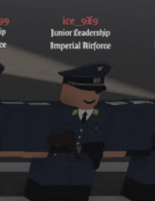 ice_909 junior leadership imperial airforce is shown on a cartoon character