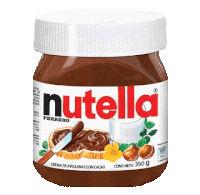 a jar of nutella spread with a knife on a piece of bread