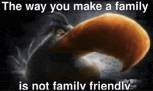 the way you make a family is not family friendly ..