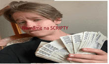 a young man is holding a stack of 2000 czech currency notes