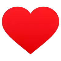 a red heart on a white background that is plain