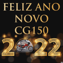 a poster that says feliz ano novo cg150