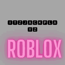 a logo for roblox with the letters itz jack pla yz