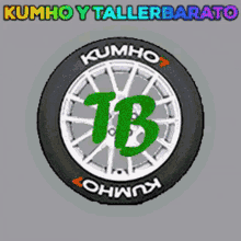 a picture of a kumho tire with the letters tb on it