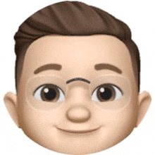 an emoji of a man with glasses and a smile on his face .