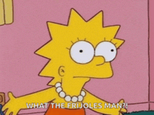 a cartoon of lisa simpson asking what the frijoles man is