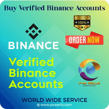 a poster advertising verified binance accounts