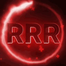 the letters rr are glowing in the dark