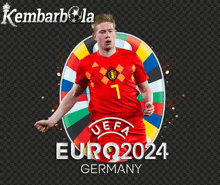 a poster for euro2024 germany with a soccer player on it