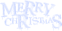 the word merry christmas is written in ice