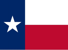 a texas flag with a white star in the center