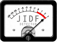 a jidf detector has a red arrow pointing up