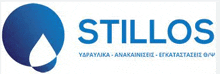 a blue circle with the word stillos on it .