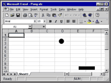 a microsoft excel spreadsheet with a black circle in the center