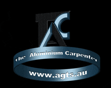 a logo for the aluminium carpenter with the website www.agts.au below it