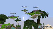 a screenshot of a minecraft game with the names raddik11 and nkcmk on it