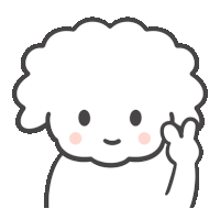 a cartoon drawing of a sheep giving a peace sign with its hand