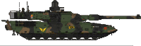 a drawing of a military tank with a yellow emblem on the side