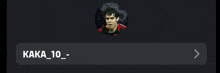 a screenshot of a soccer player with the name kaka 10