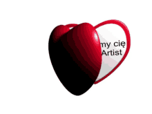 a red heart with the words " my cie artist " written on it