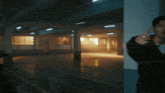 a blurry photo of a person giving the middle finger