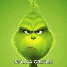 a picture of the grinch with the words such a grinch below him