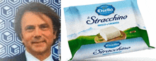 a picture of a man next to a package of osella la stracchio