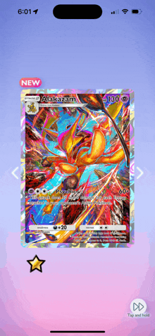 a screenshot of a pokemon card that says alakazam on it