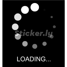 a black background with white circles and the words " loading "