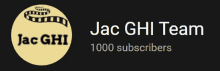 the jac ghi team has 1000 subscribers on their youtube channel