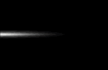 a white light is shining in the dark on a black background