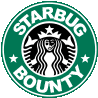 a starbucks bounty logo with a woman in a crown