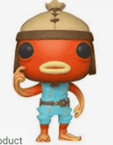 a funko pop of a fish with a hat on