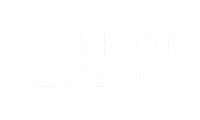 a white logo for a company called mood and co.