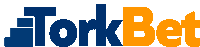 a blue and orange logo for torkbet on a white background