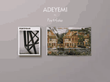 a book titled adeyemi by portfolio with a picture of a building