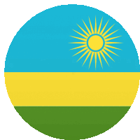 a circle with a blue yellow and green flag with a sun in the middle