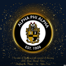 a logo for alpha phi alpha with the year 1906 on it