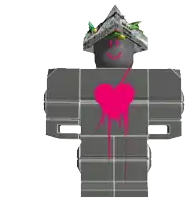 a robot with a smiley face and a pink heart on his chest