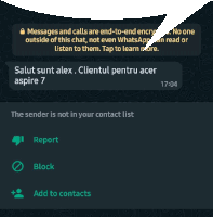 a screenshot of a whatsapp conversation with the sender not in your contact list