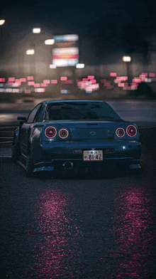 a nissan skyline with a license plate that says 81-42