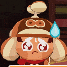 a cartoon character wearing a hat with an infinity symbol on it