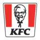 a kfc logo with a man 's head on it