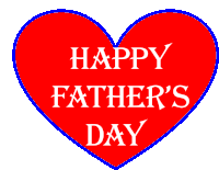 a red heart that says happy father 's day on it